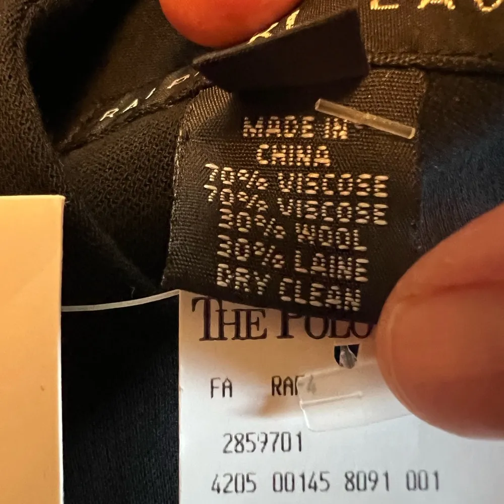 Ralph Lauren Black Dress A-Line Viscose Wool Blend Career Party NWT Size 12 $498 - Image 8