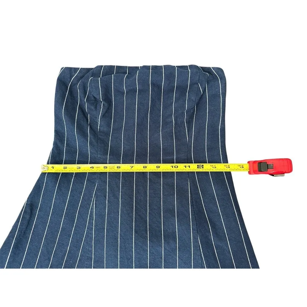 GAP Linen-Cotton Mini Dress Size Xs Blue Lanes Whites Playa Resort - Image 8