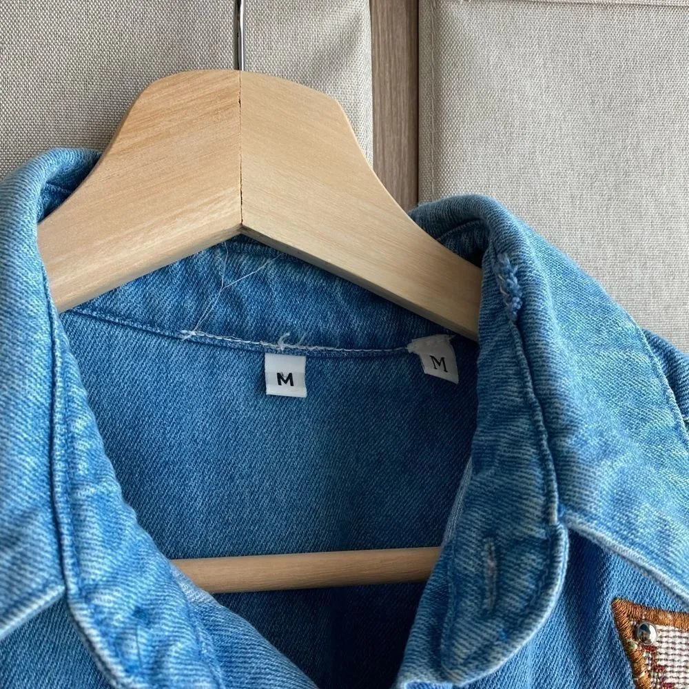 90s southwest denim button down - Image 3