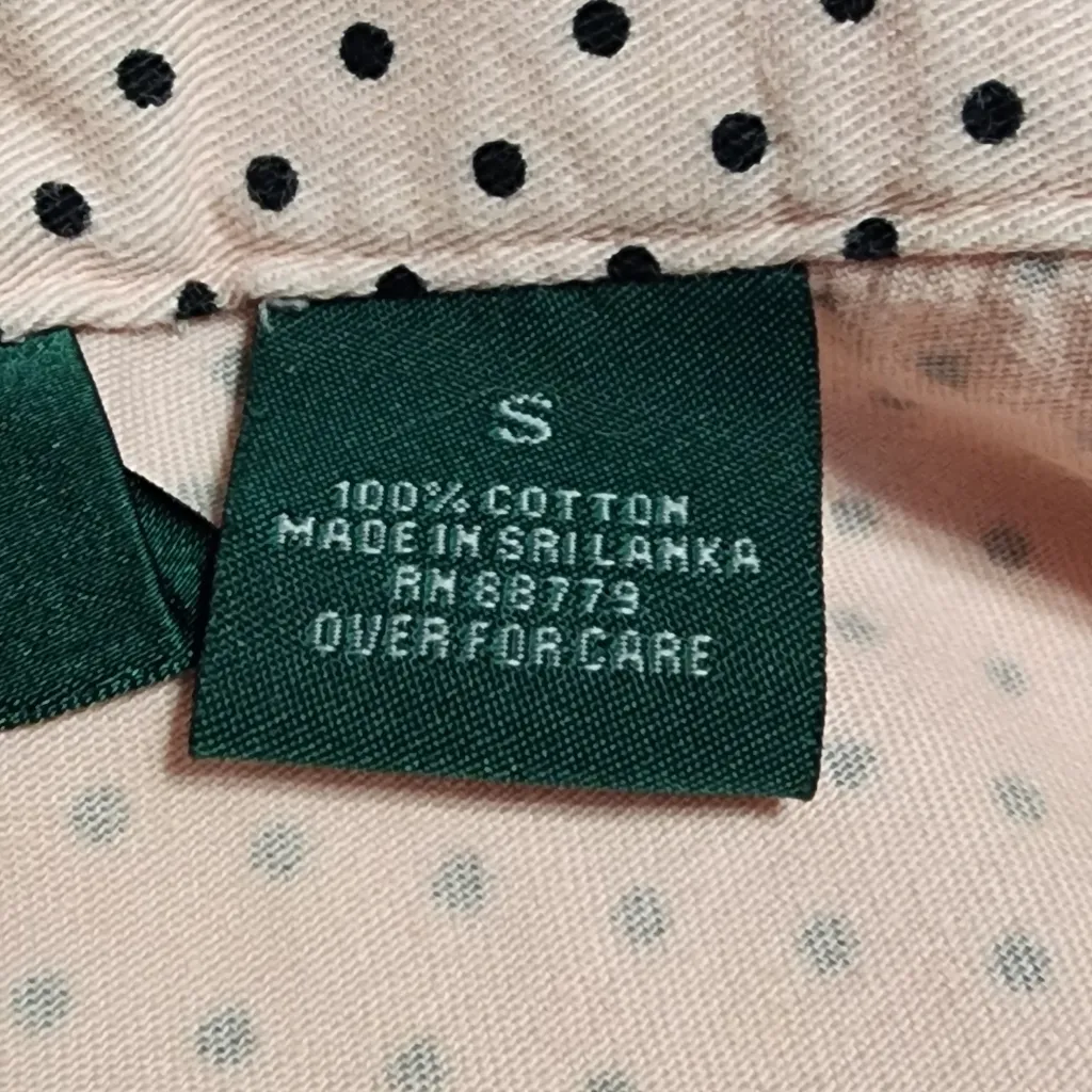 Lemon Grass Studio Polka Dot Capris Size Small Pink - Image 4