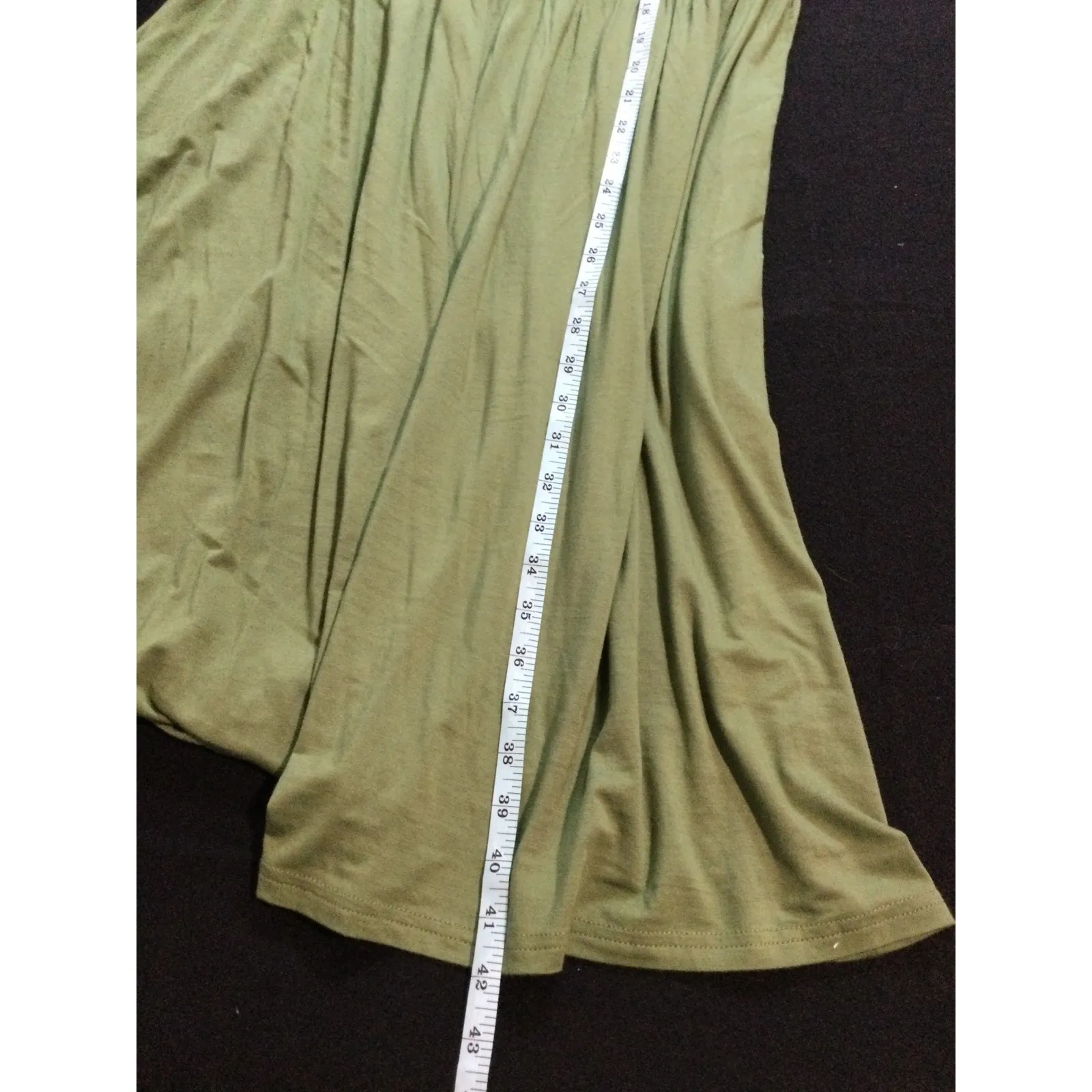 DB MOON Women's Olive Green‎ Casual Short Sleeve Midi Dress With Pockets XL Green - Image 9