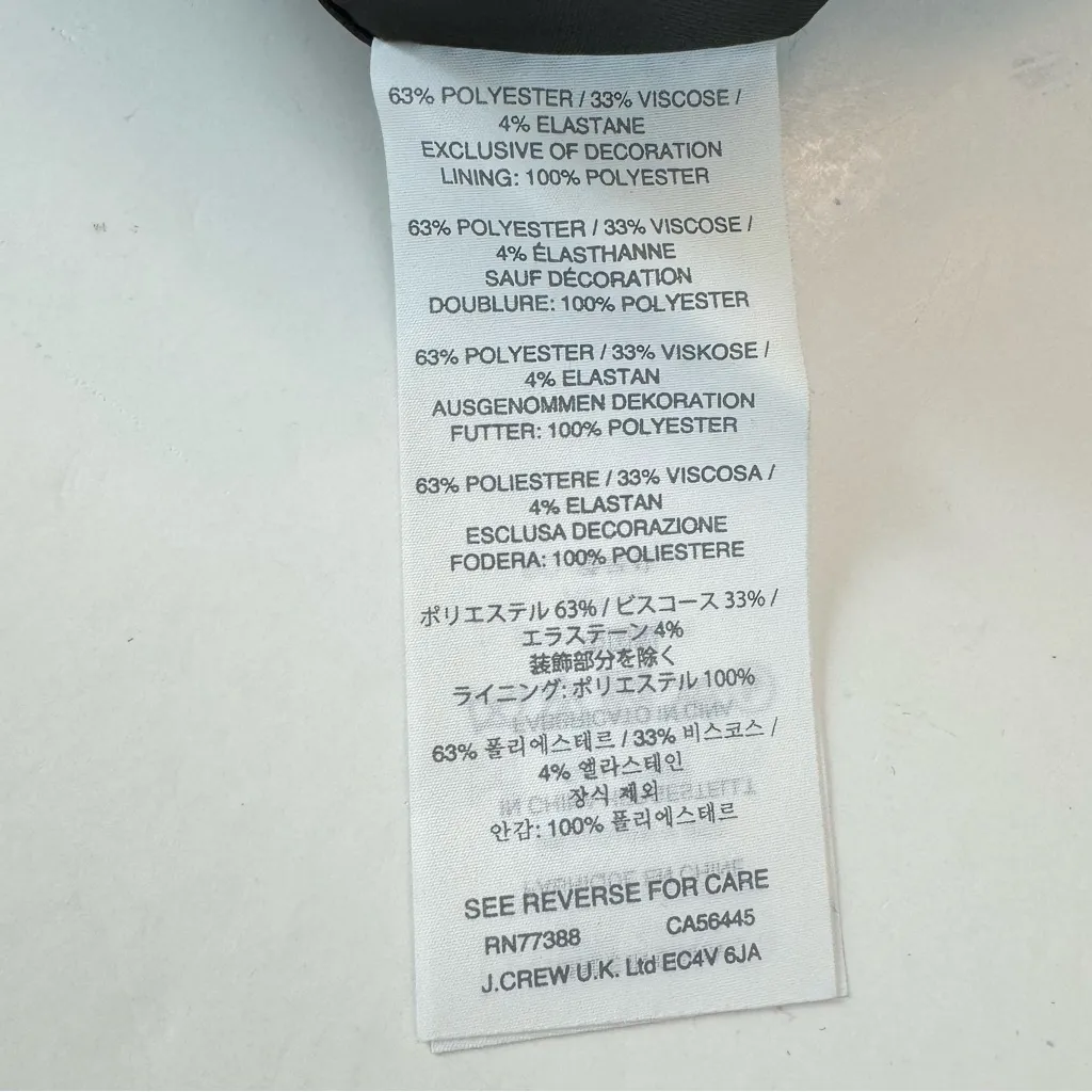 J.Crew Herringbone Fit & Flare Dress 2 Tall NWT Charcoal Gray Workwear - Image 12