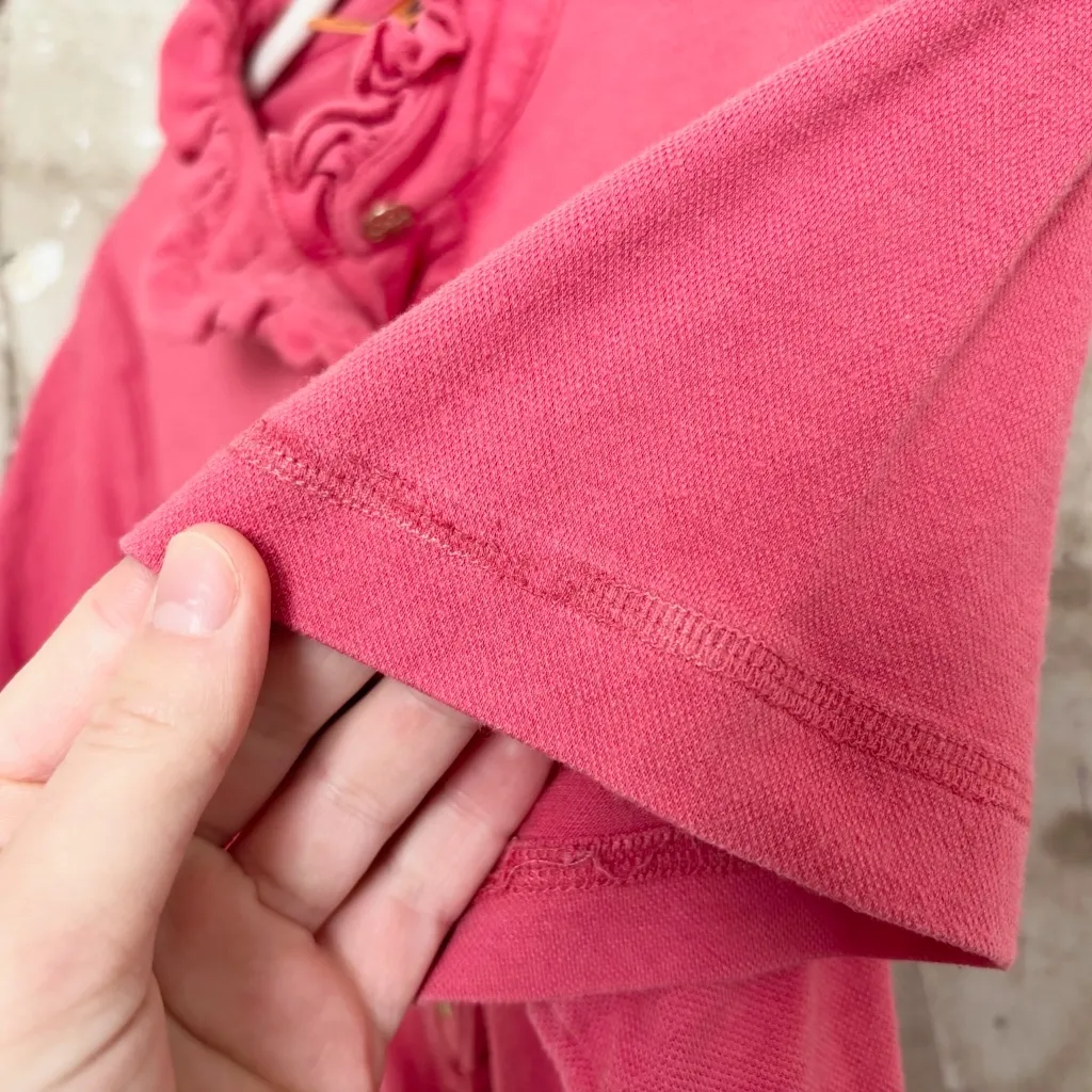 Tory Burch Lidia Ruffle Collar Polo Tee - Image 6