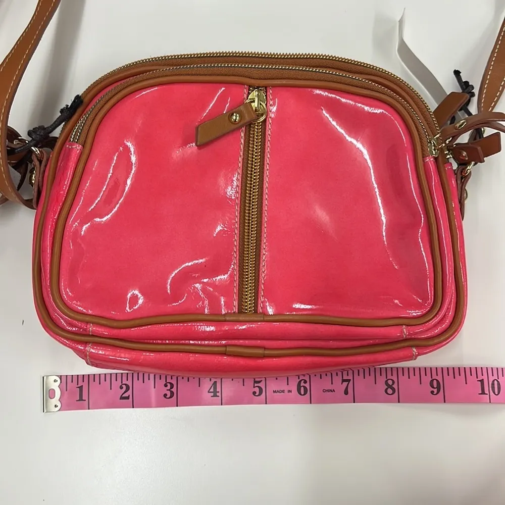 Valentina Pink Leather Crossbody Purse NEW - Image 9