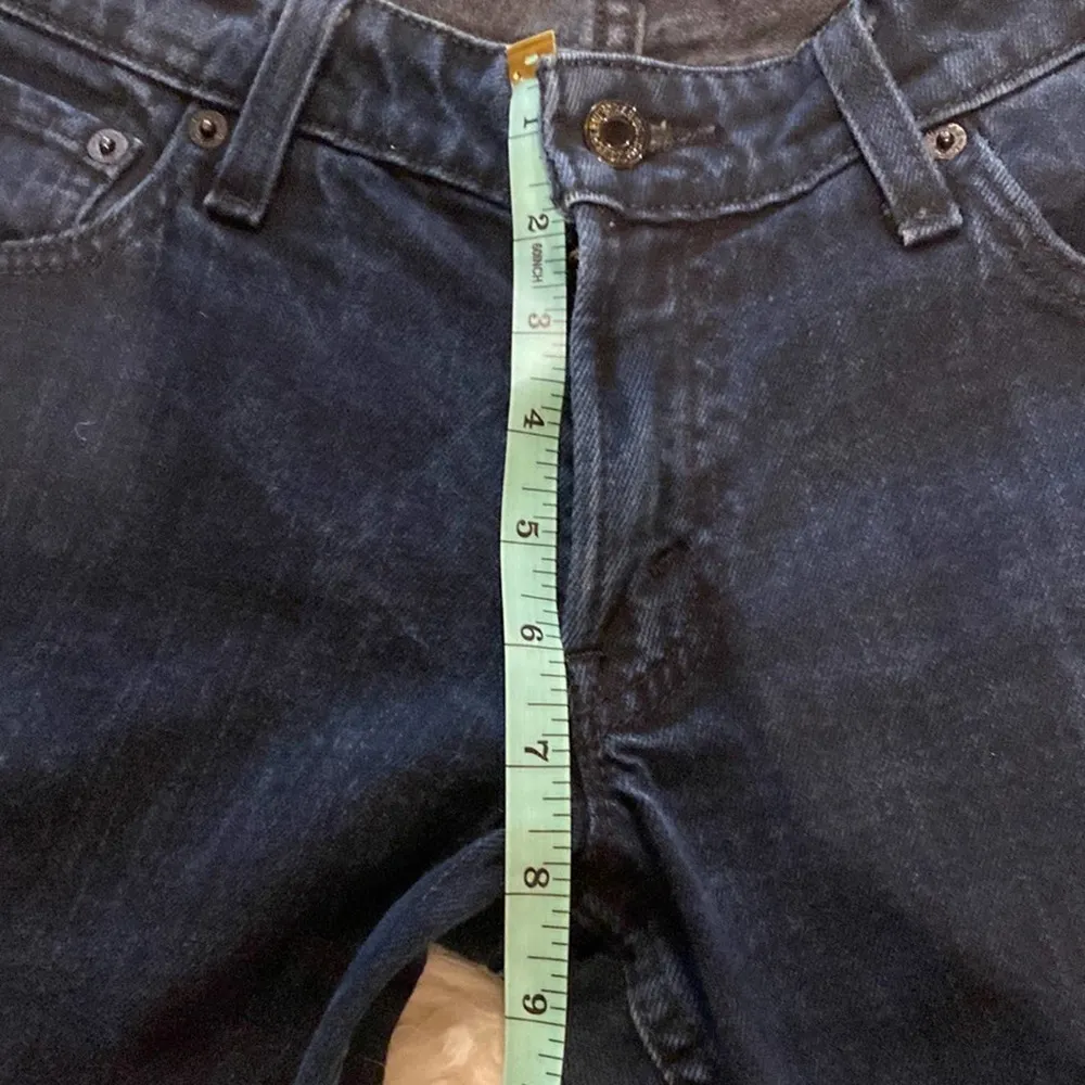 Levi’s Too Superlow Dark Blue Low Rise Denim Skinny Jeans EUC Sz 11 Short - Image 9