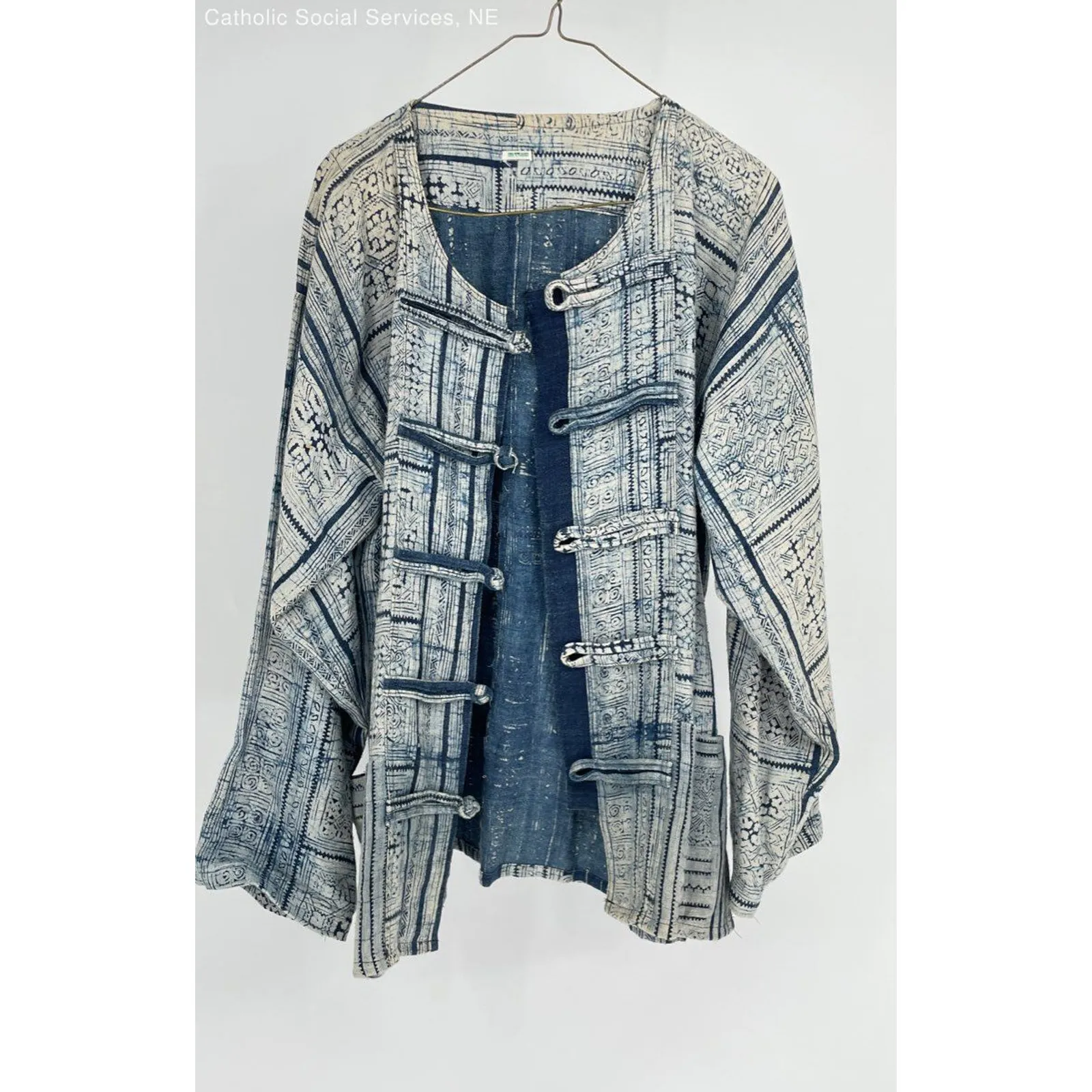 Unbranded Blue White‎ Women's 100% Hemp Cloth Coat - Image 5