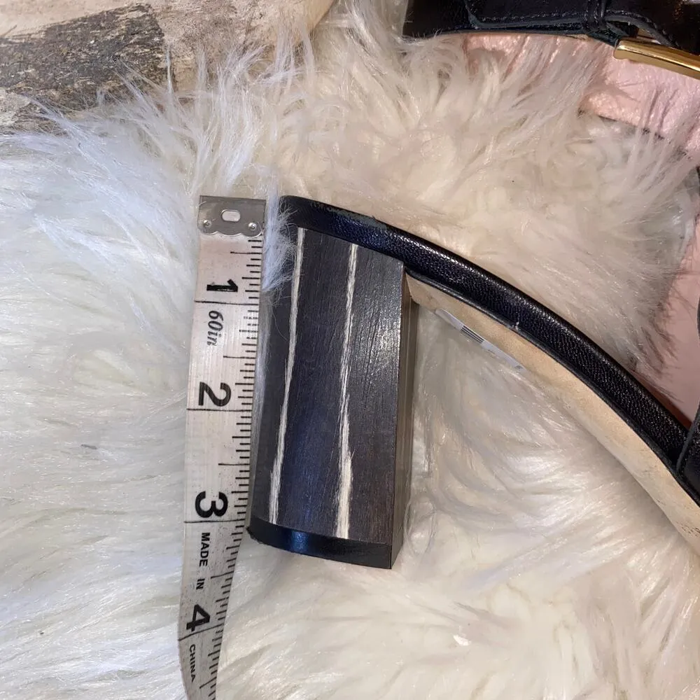 Kate Spade Black Leather Heels Booties Size 8.5 - Image 2