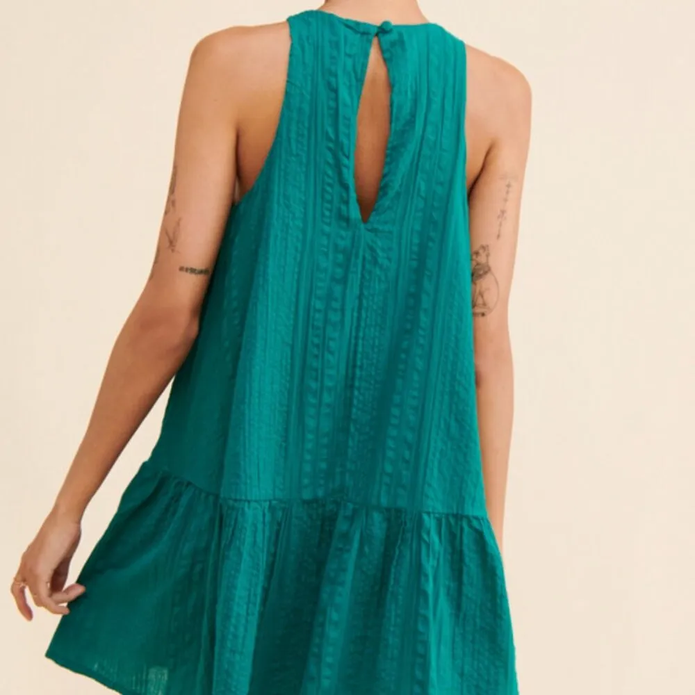 Urban Outfitters Maisy High Neck Frock Swing Mini Dress Teal (XSmall) party - Image 5