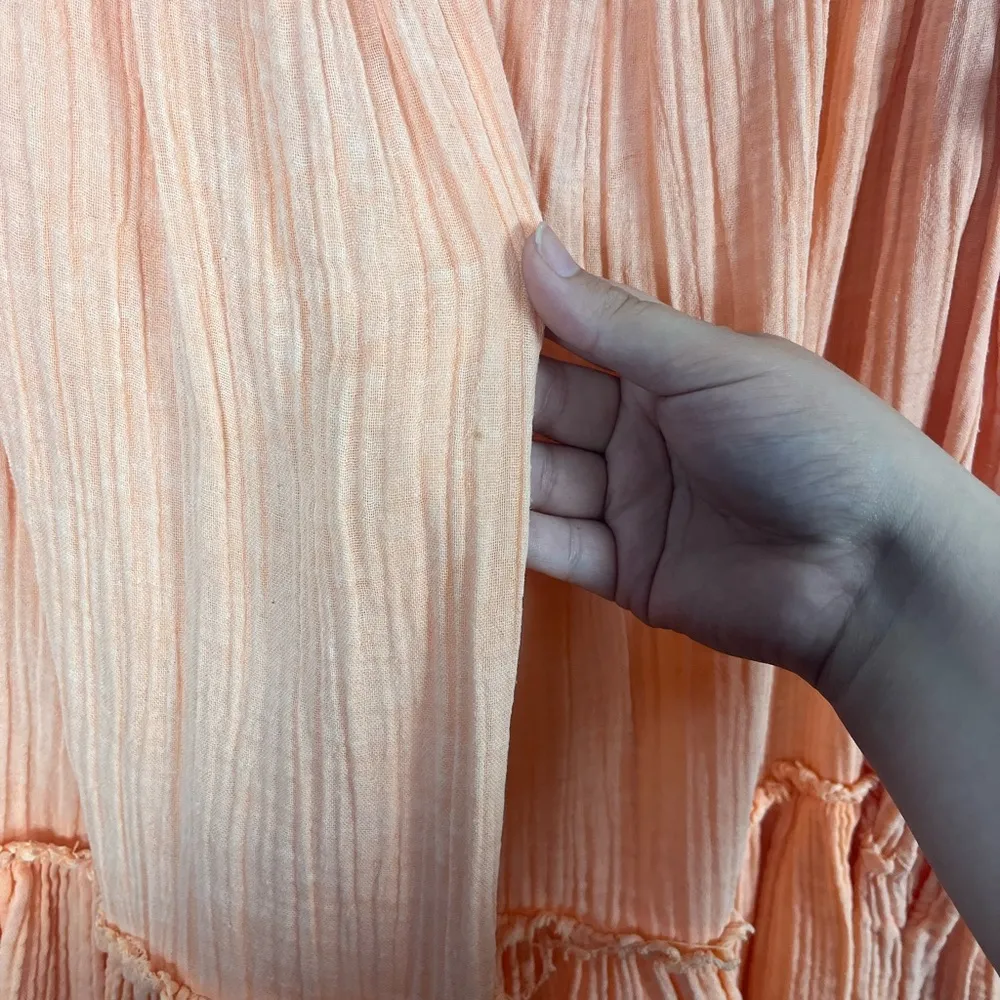 Free People Women Tunic Top Mystery Land Shirt Coral Small S - Image 5