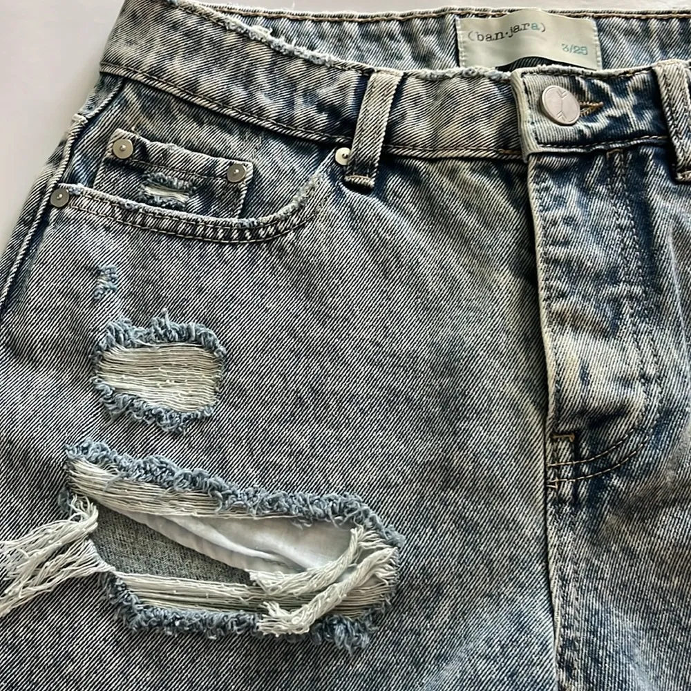 Ban Jara Acid Wash Cut Off Shorts High Rise Size 3/25 - Image 13