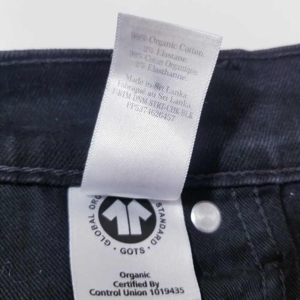 Everlane The Original Cheeky Crop Jeans Organic Cotton High Rise Black Denim - Image 12