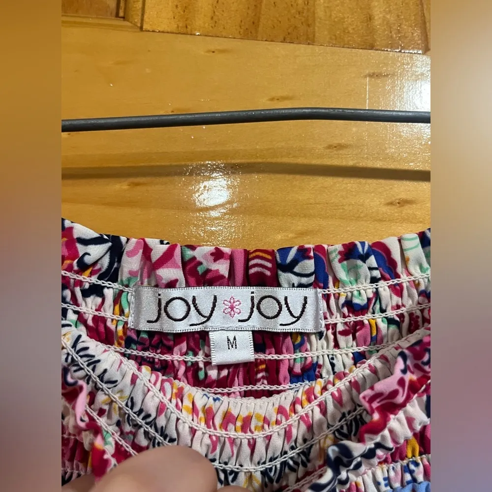 Joy Joy Women’s  Boho Pleated Abstract Floral Stretch Mini Skort 
Size Medium - Image 3