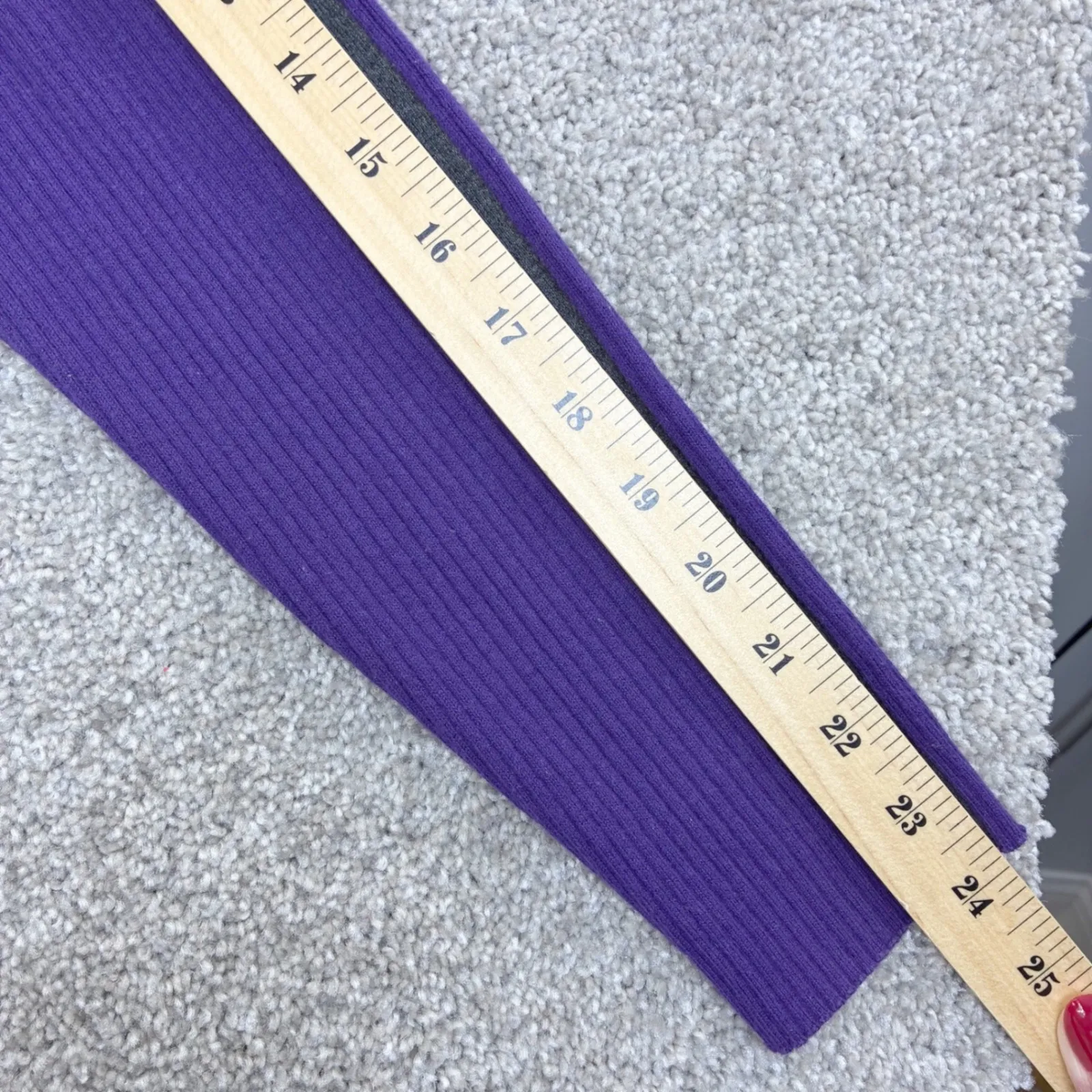 Lauren Active LRL Womens L Purple Ribbed Turtleneck Sweater Long Sleeve Logo VTG - Image 3