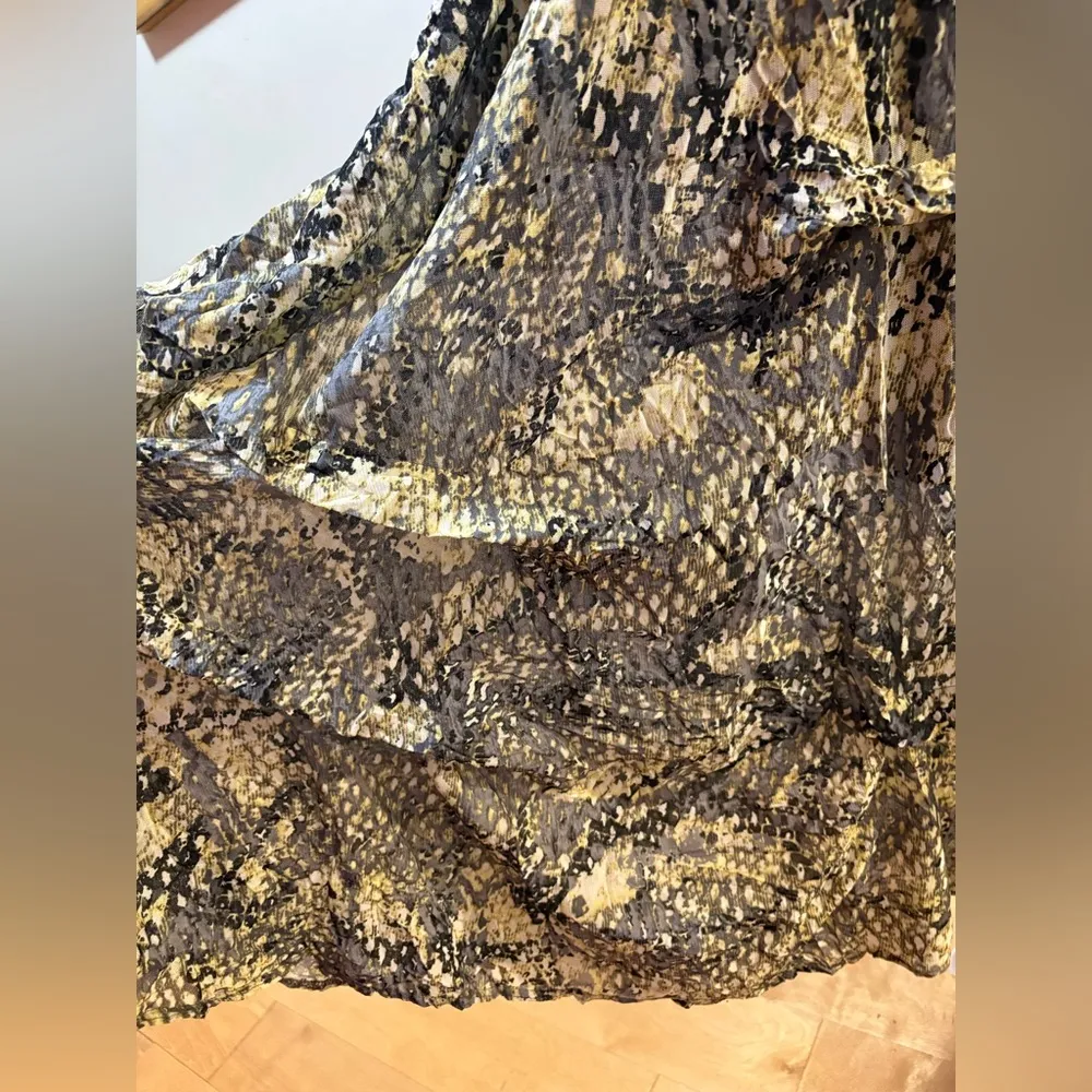 Comfy USA snakeprint mesh euro design long dress gray sz 3X - Image 3