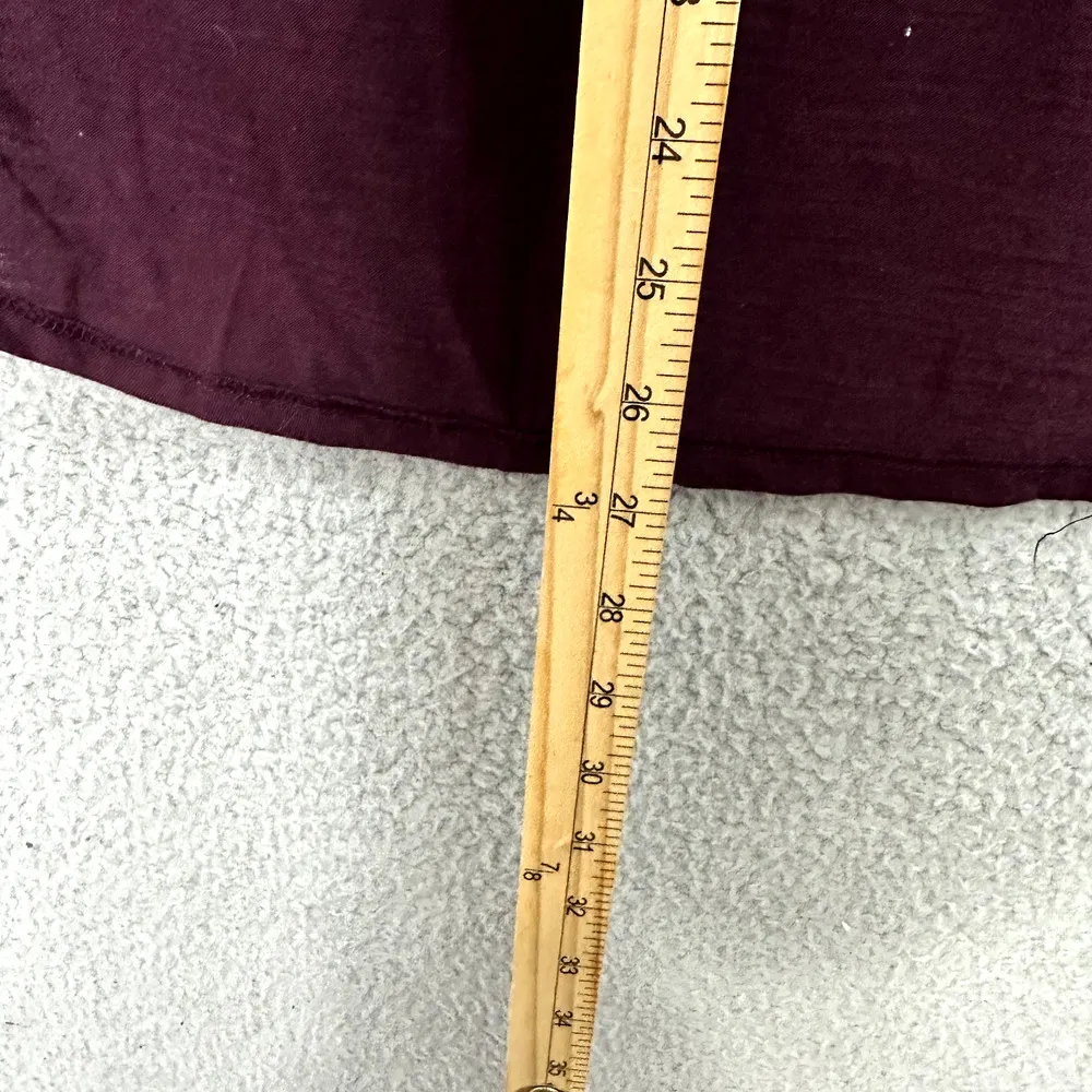 Anthropologie Porridge Button Up Top Purple Floral Tie Waist Boho Womens‎ XS - Image 5