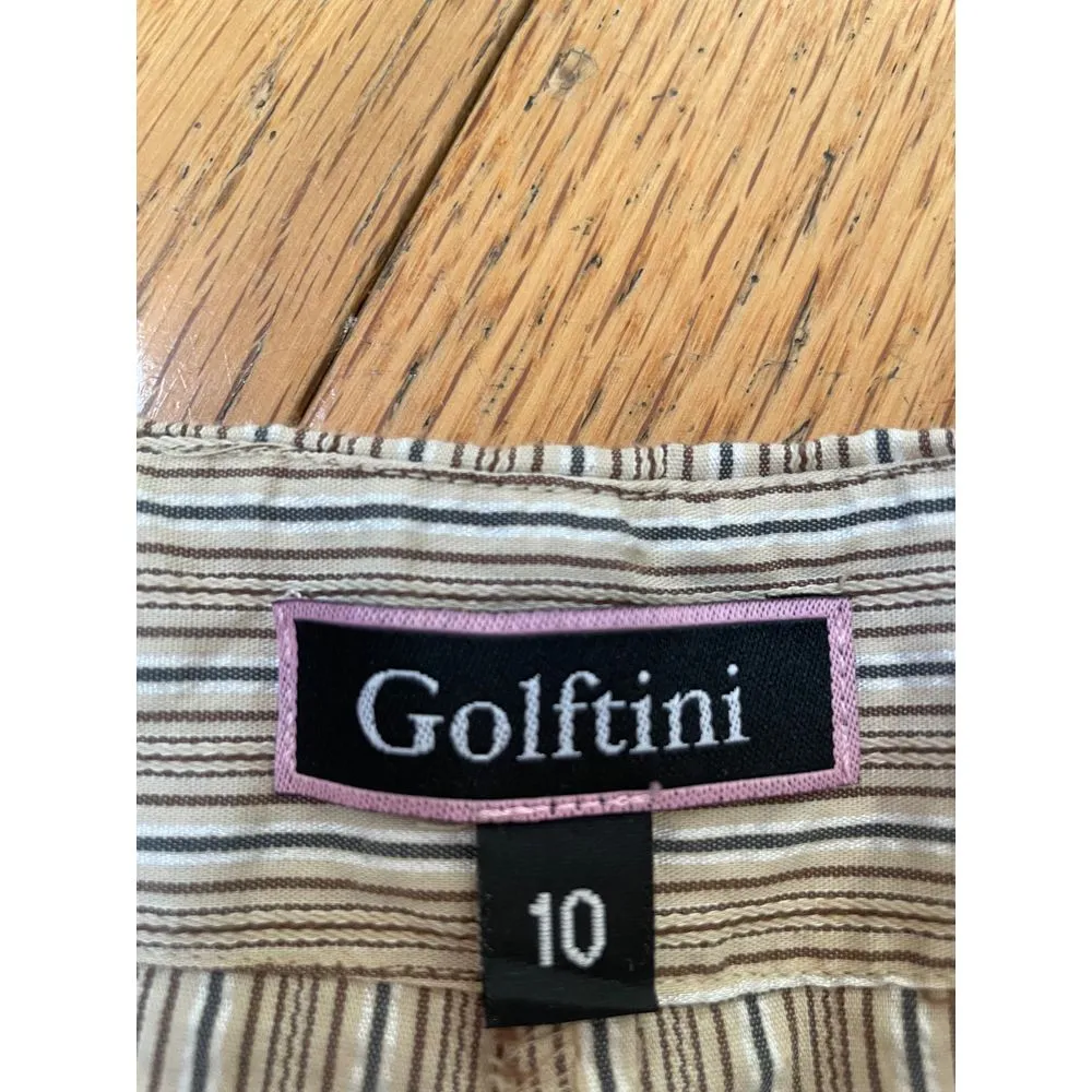 Women's pinstriped golftini skort size 10‎ Tan - Image 5
