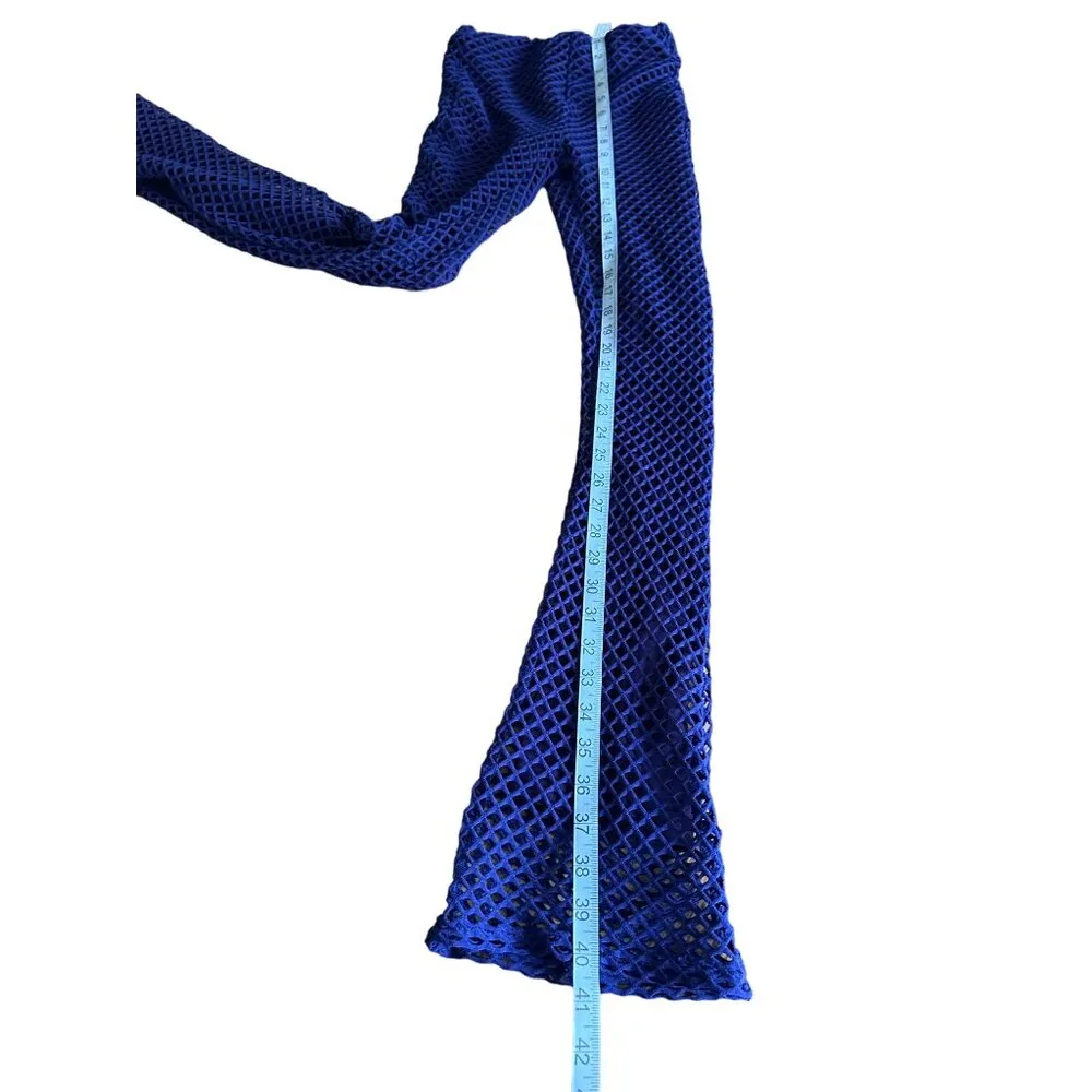 Sammy B Diamond Mesh Bootcut Pants Purple Flared Trashy Y2K NWT Lined Party XS - Image 8