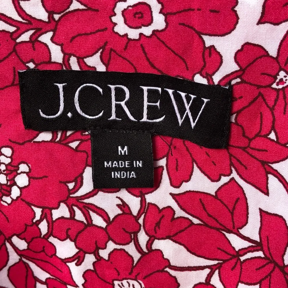 J.Crew Button-Front Ruffleneck Popover in Blushing Meadow Cotton Poplin Medium - Image 5