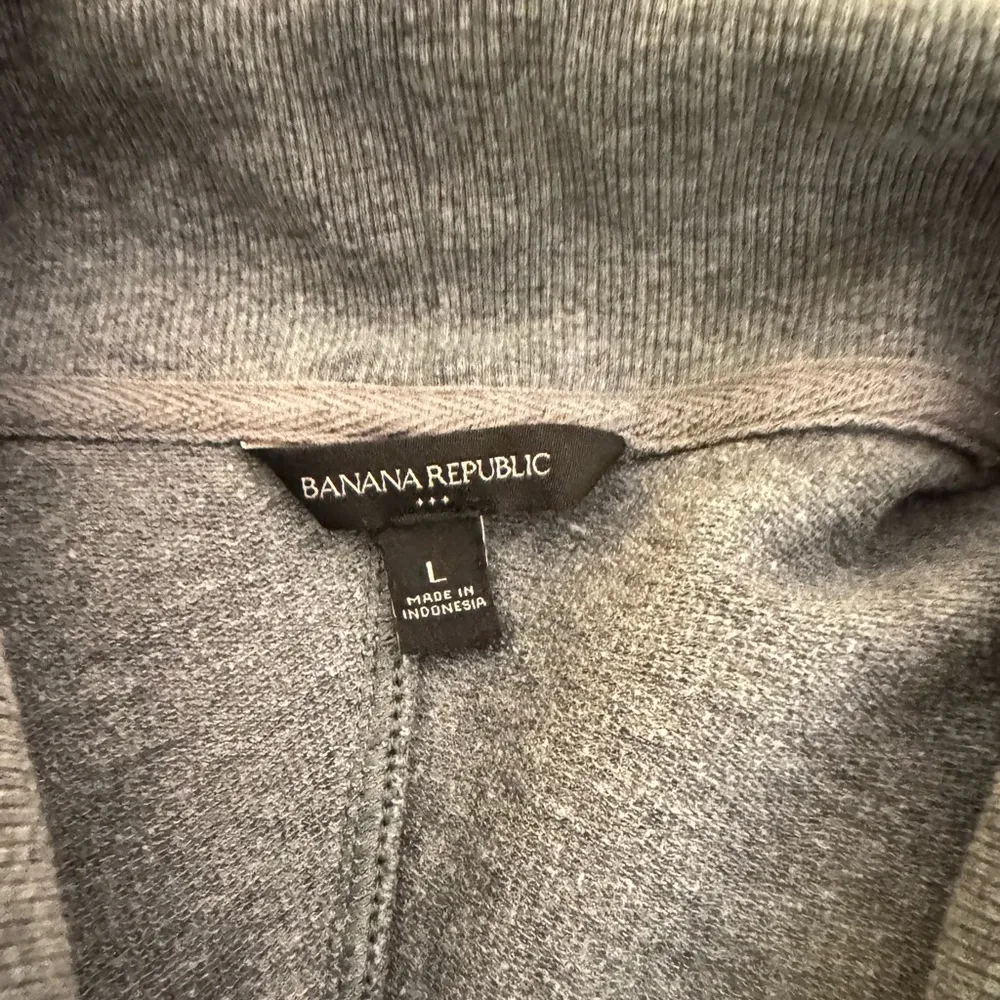 Banana Republic Gray Open Front Cardigan L Chic Cozy Classic Minimalist Office - Image 3