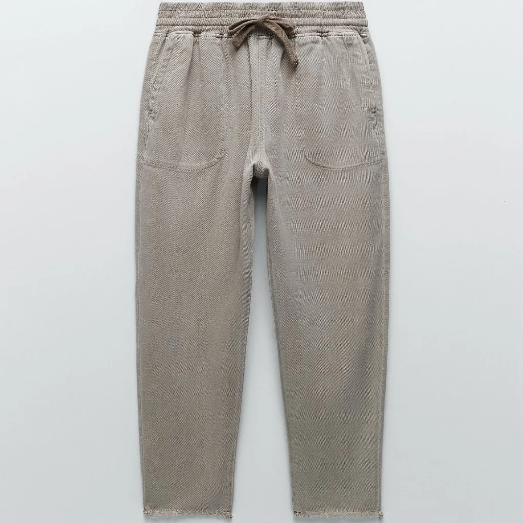 NWT ZARA PANTALON THE RAW HEM JOGGER PANT BLOGGERS FAV XXL - Image 8