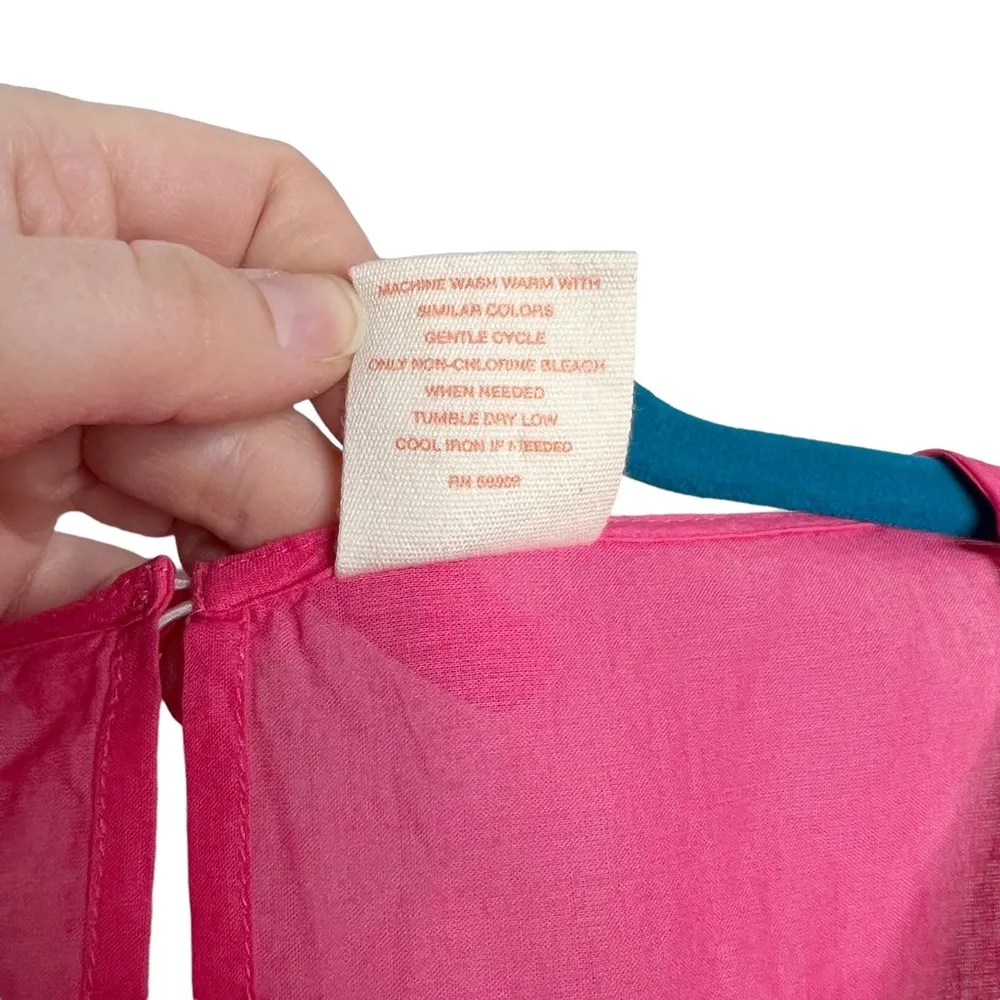 Jasmine & Ginger Pink Ruffle Sleeve Eyelet Babydoll Blouse - Image 7