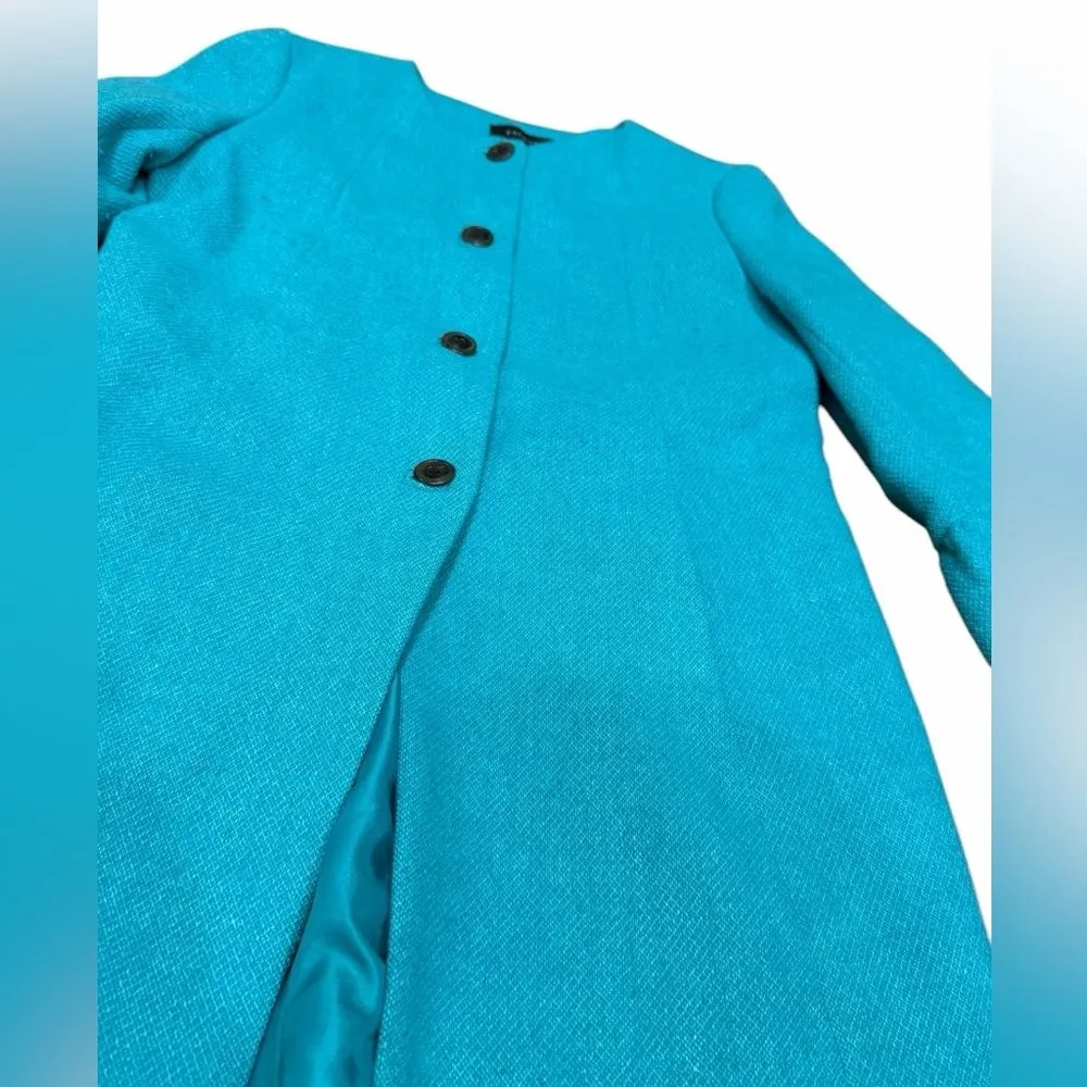✨ Talbots Women’s Teal Wool-Blend Winter Overcoat – Size 8  ❄️🧥 - Image 2