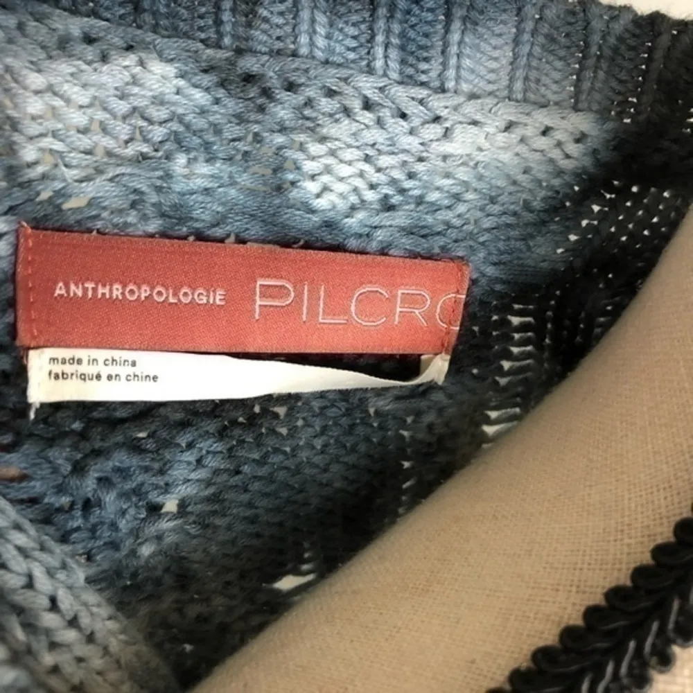 Anthropologie Pilcro Joni Tie-Dye Chunky Knit Sweater V-Neck Size S - Image 4