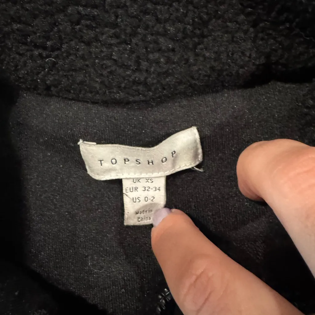 Topshop  Black Teddy Jacket - Image 10