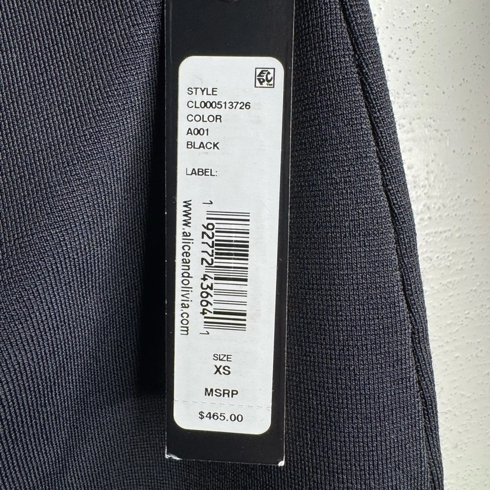 Alice + Olivia Estelle Twist Black Long Sleeve Bodycon Dress - Image 7