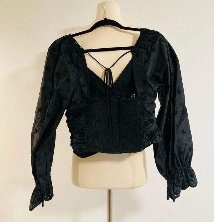 Free People Bella Eyelet Top Size Small NWOT $128 - Image 4