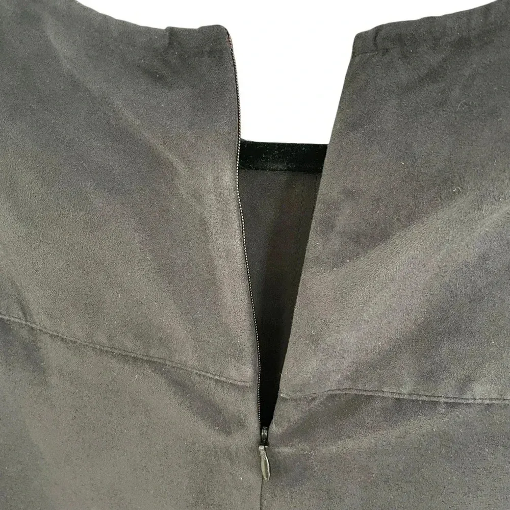 Black Suede Short Sleeve Top UK Firetrap Size 4 - Image 3