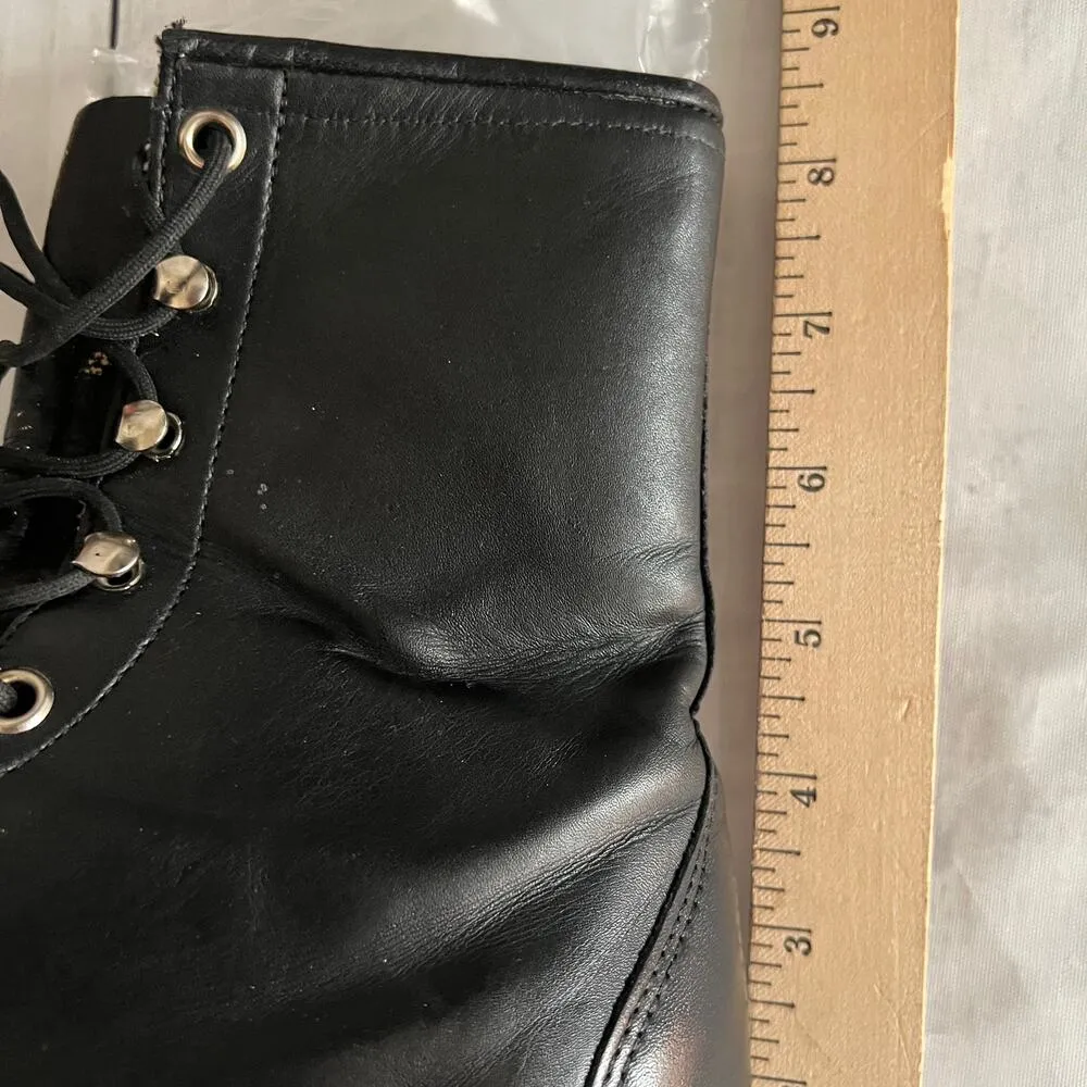 AMERICAN VINTAGE Laredo Boots Women's 6.5 Black Leather Kiltie Granny Roper USA - Image 12