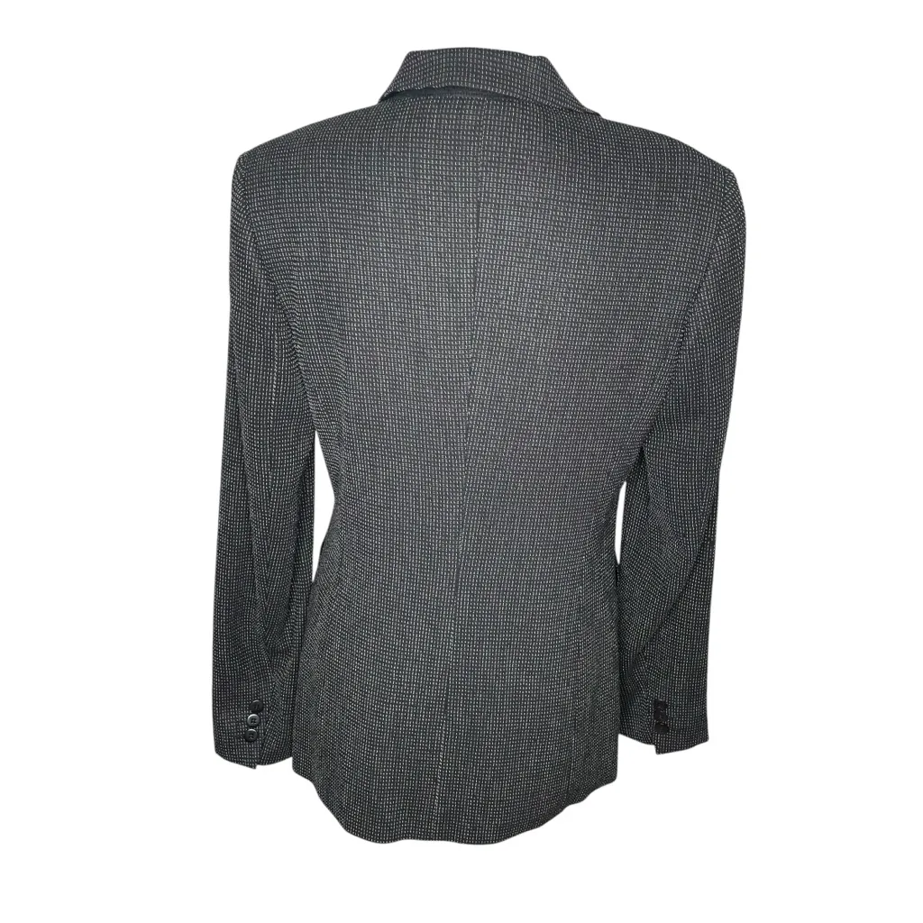 MaxMara Women’s Blazer Jacket Size 8/ IT 42 Black Gray Virgin Wool Made in Italy - Image 3