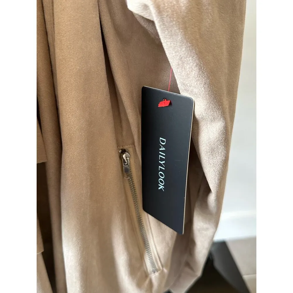 NWT 2X Waterfall Suede Jacket Tan GORGEOUS! Flattering- Stitch Fix Rielle - Image 5