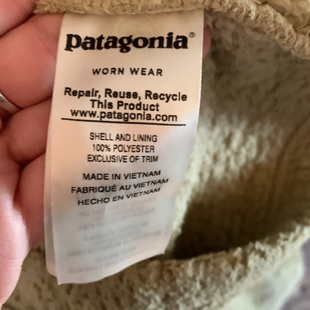 Patagonia Quarter Zip Tan Pullover Size S - Image 4
