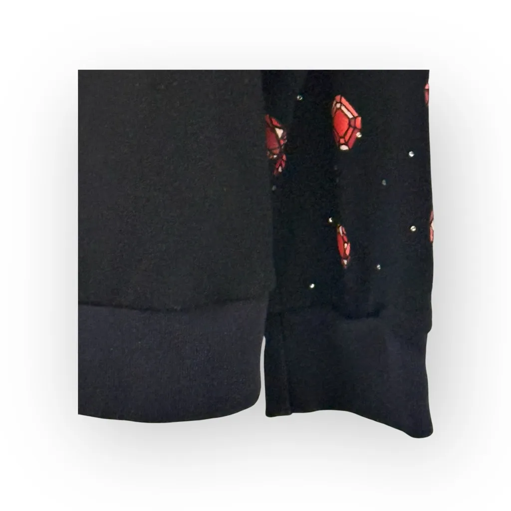 Lauren Moshi ᨎ Noleta Ruby Lip Super Soft Pullover Sweatshirt ᨎ Jet Black ᨎ XS - Image 13