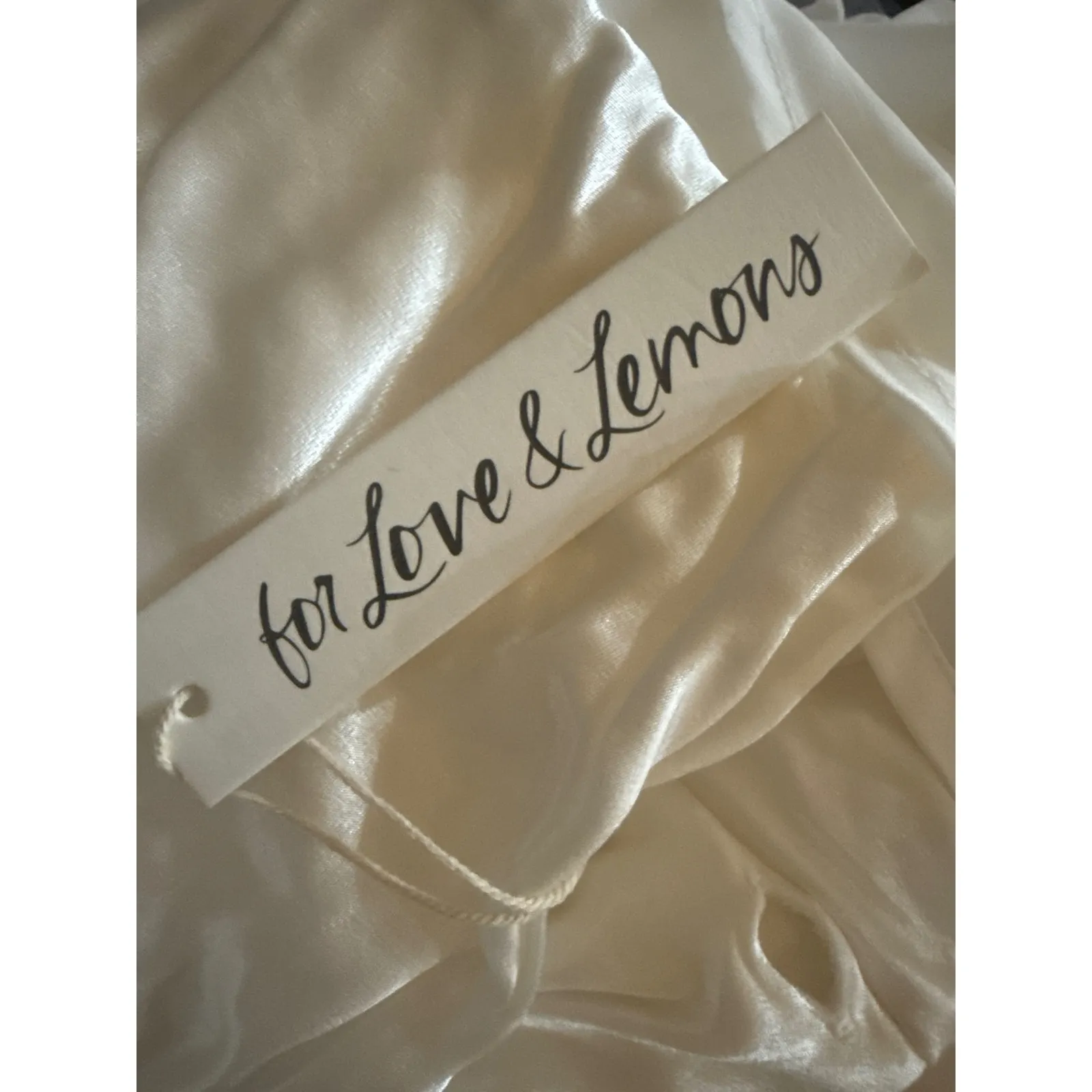 For Love & Lemons Hazel Mini Dress Detachable Sleeves Gloves White Medium NWT - Image 6