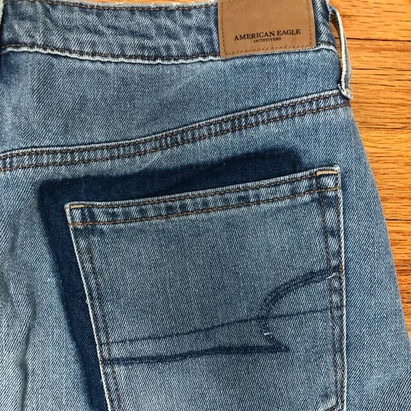 American Eagle high rise festival mini skirt two tone‎ frayed hem NWT size 8 - Image 4