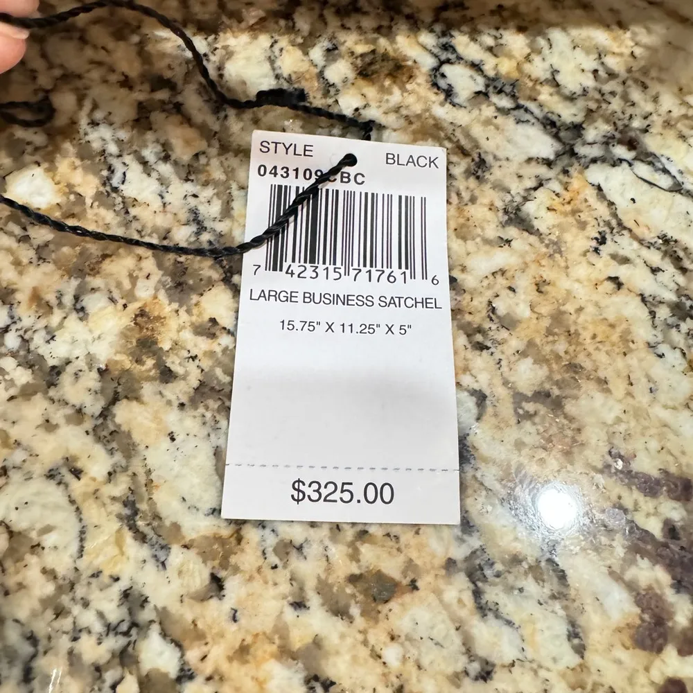 Tumi Large Business Satchel Style 43109 Black - Image 9