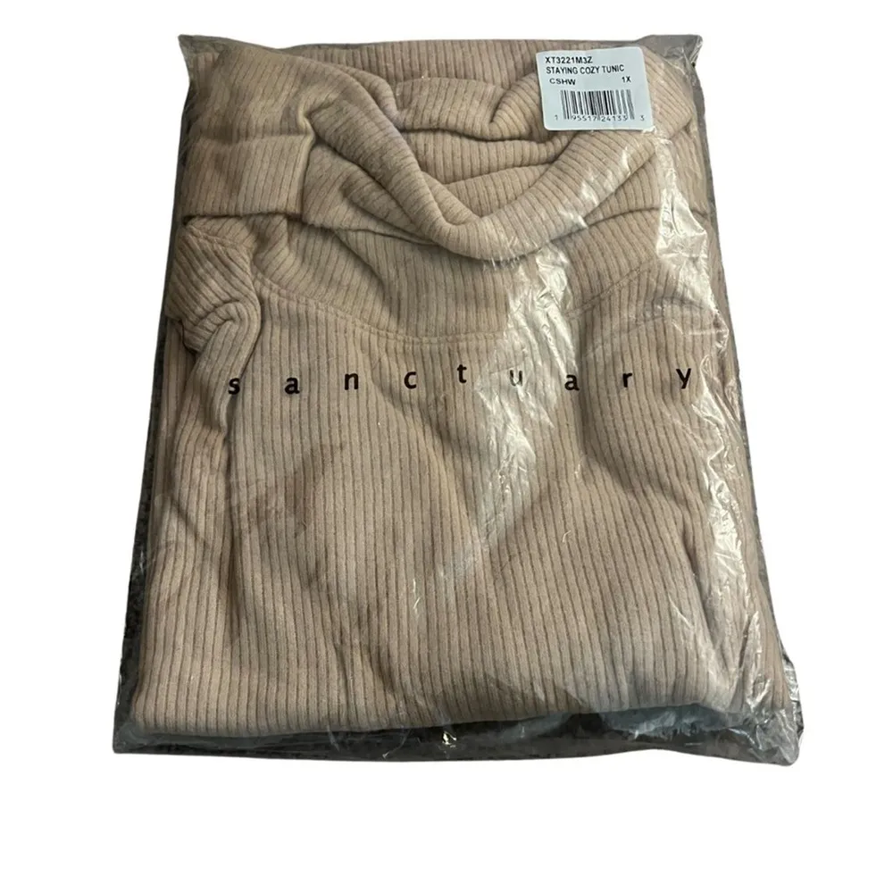 Sanctuary Staying Cozy Cowl Neck Tunic- Cashew Size 1X - Image 2