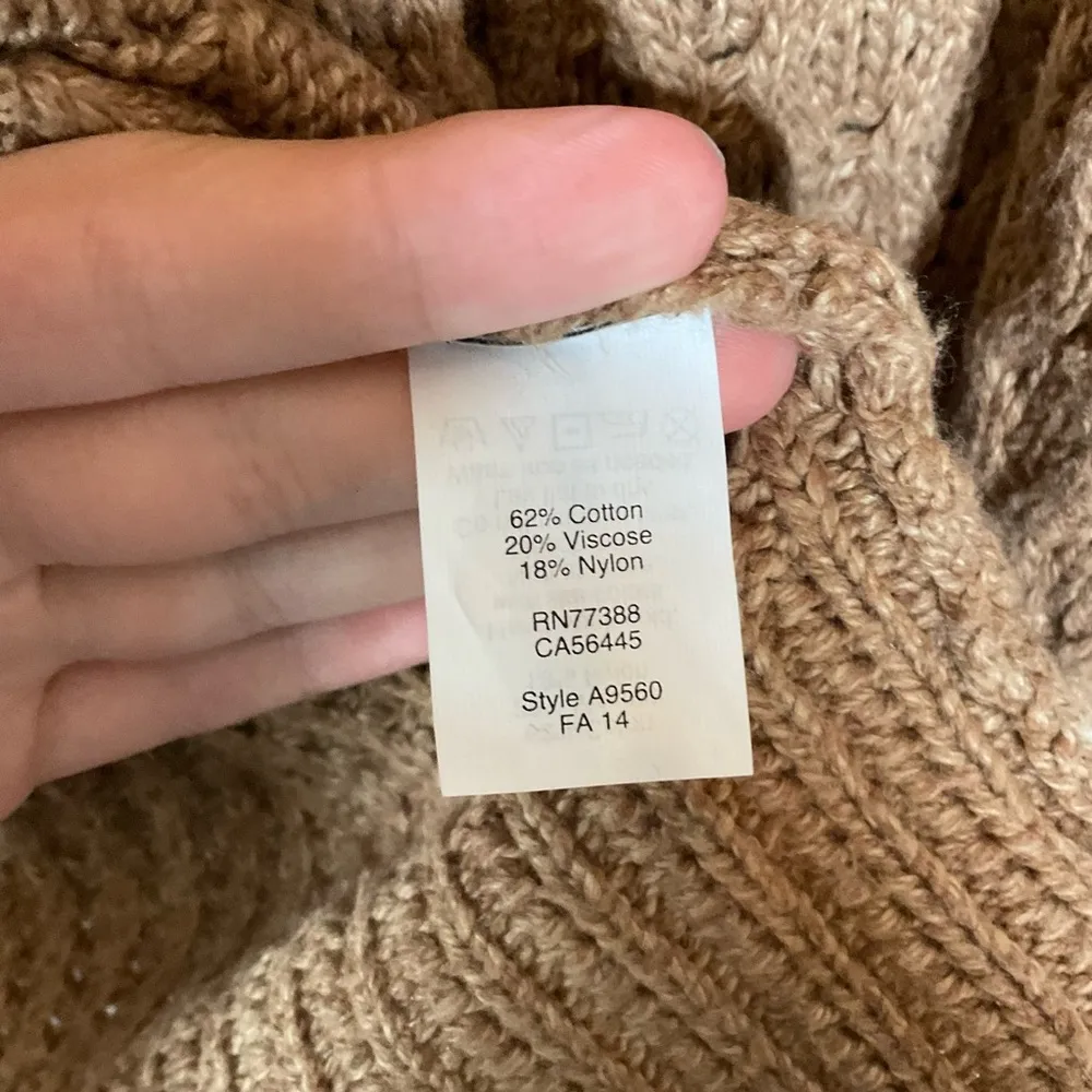 Madewell  Shawl Collar Cable Knit Sweater Size Small - Image 6