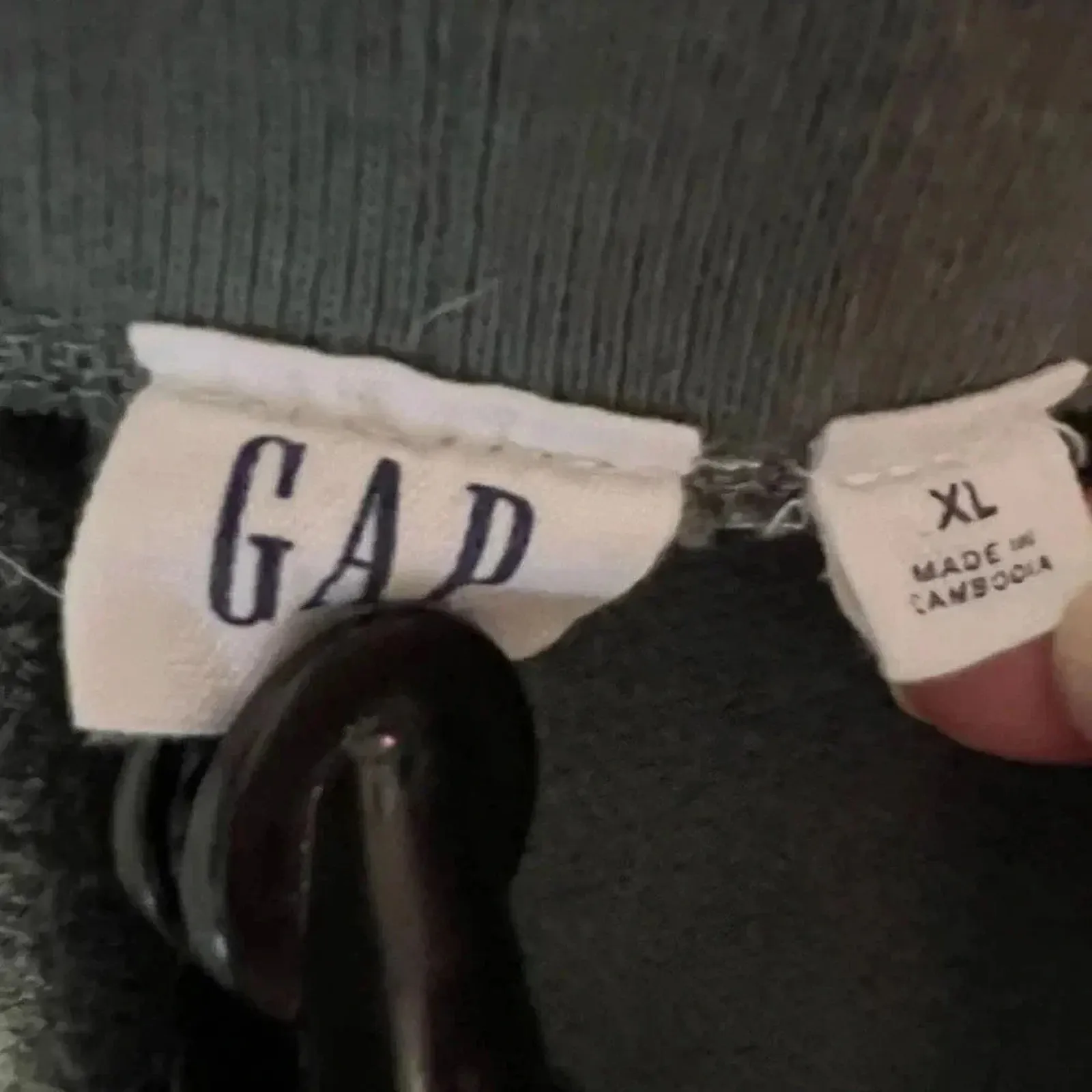 GAP olive green drawstring pull on joggers Size XL - Image 5