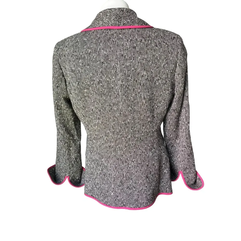 Doncaster Signature Rayon/Silk Blend Textured Lightweight Jacket Blazer Sz 8 - Image 2