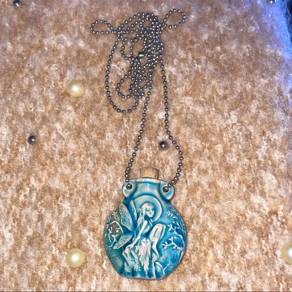 One of a kind jar necklace Blue - Image 6