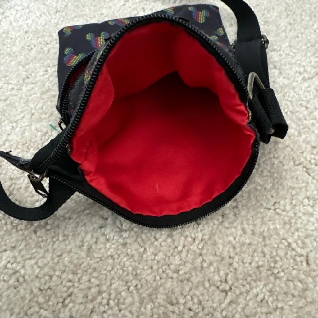 Disney Loungefly Mickey Mouse Rainbow Ears Pride Passport Crossbody Bag GUC - Image 6