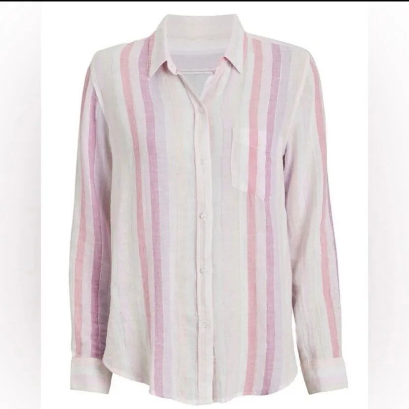RAILS Sydney Sahara Stripe‎ Button Down Top w/ Split Back - S - Image 6