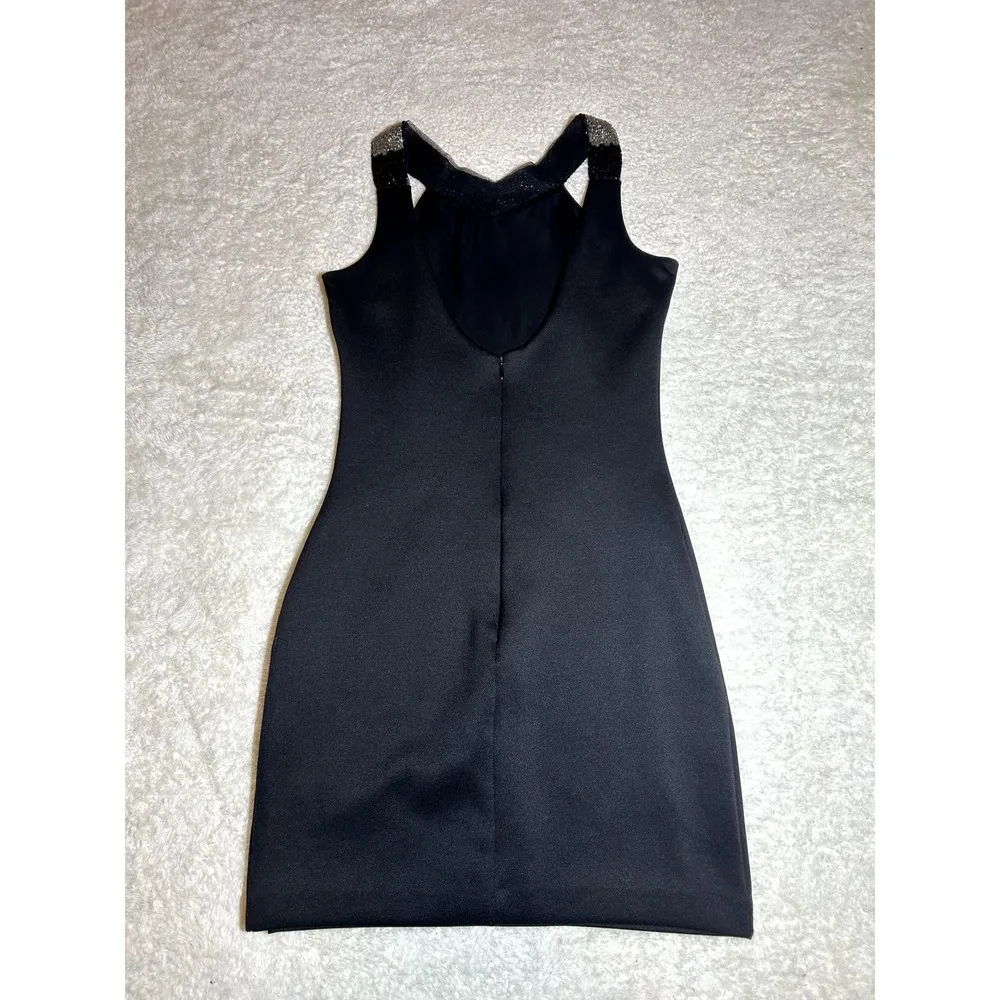 Dress The Population Black Elegant Mini‎ Dress With Strap Details - Image 6