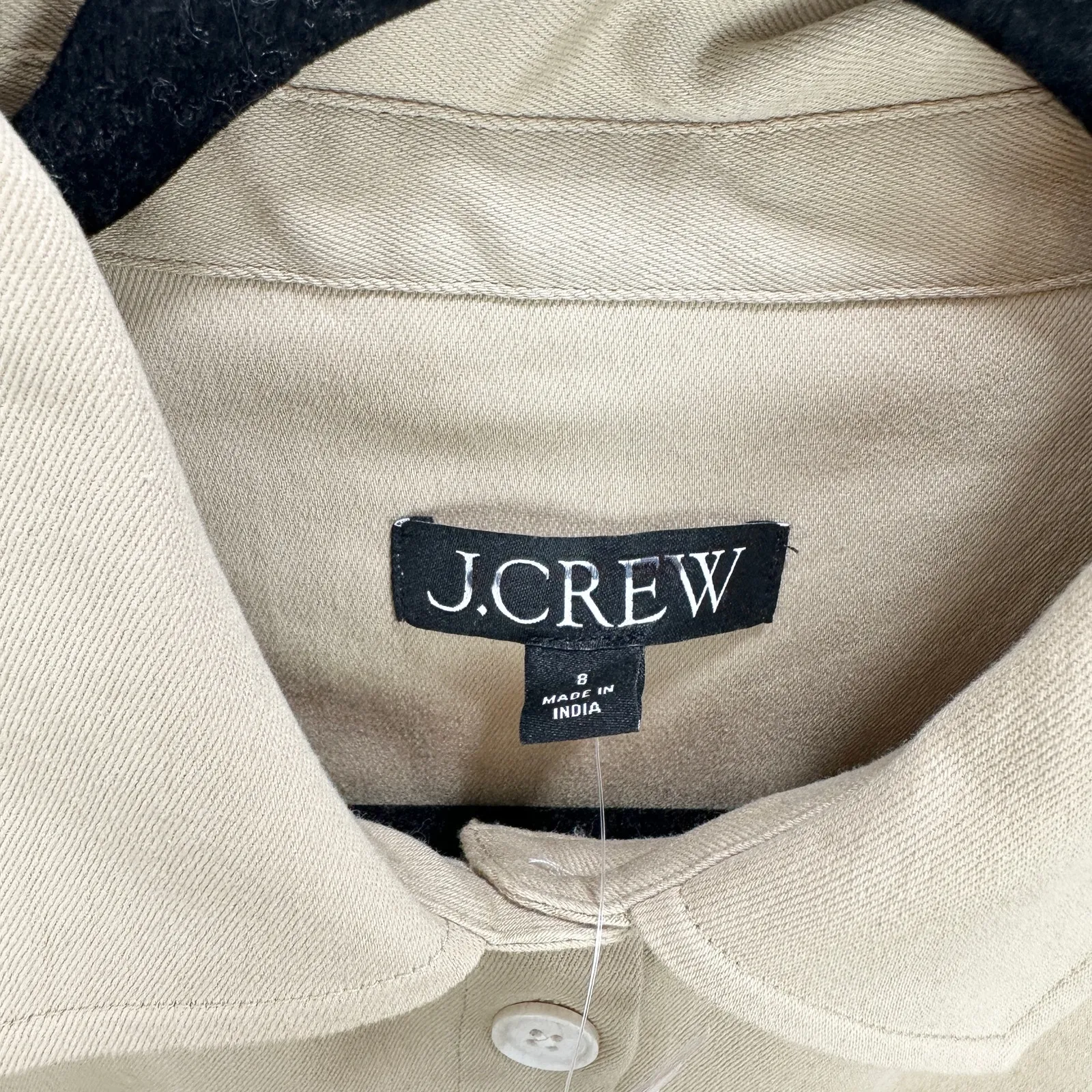 J.Crew Mini Shirtdress Tailored Twill Coastal Khaki Minimalist Classic US 8 NWT - Image 8