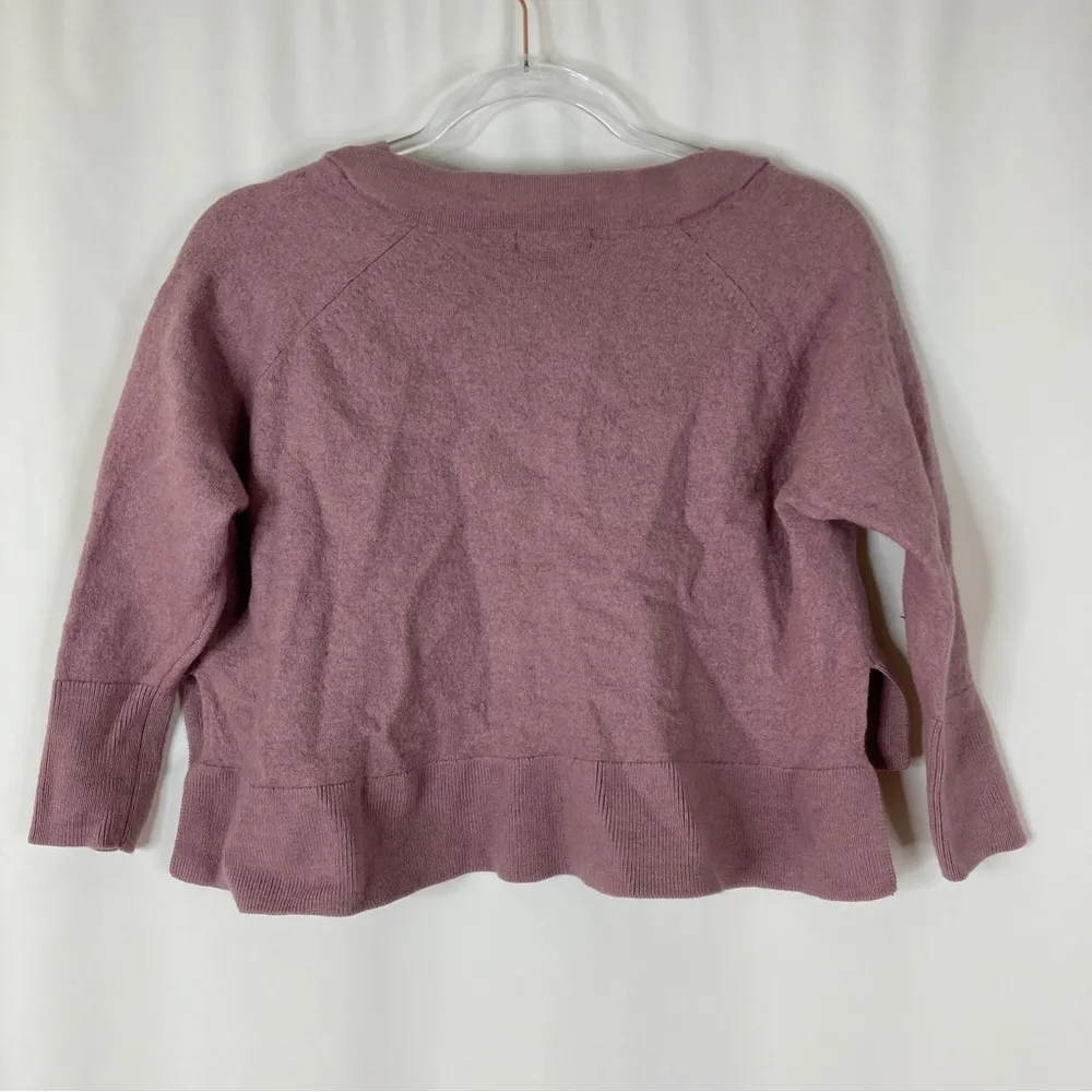 Anthropologie | Merino Wool Lilac Pink Cropped Sweater XS - Image 7