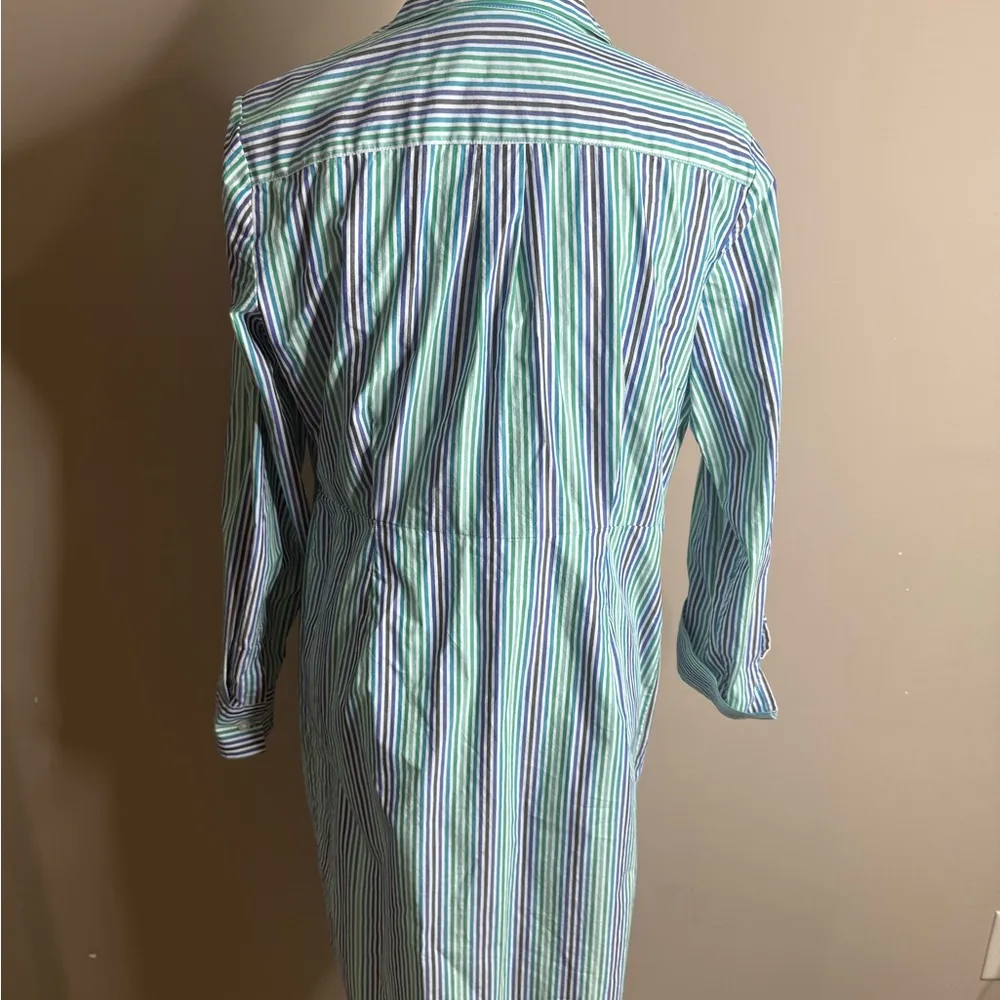 Calvin Klein Striped Button-Up Tie-Front shirt dress size 6 - Image 5